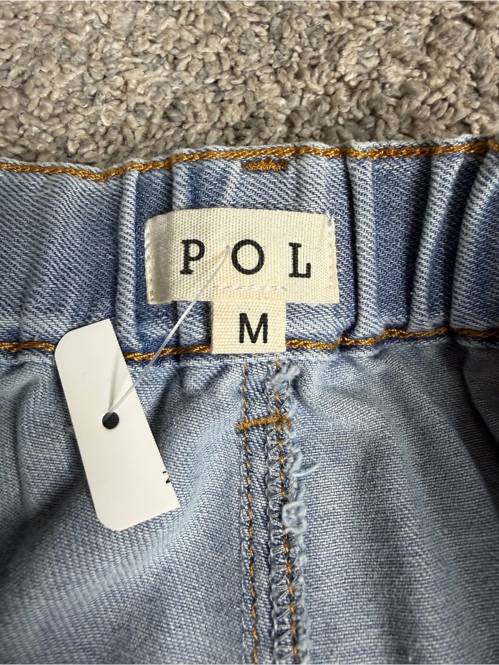 POL Peace Patchwork Light Wash Wide leg Denim Jean pants Medium 70’s hippie boho - Picture 7 of 15
